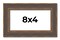 4x8 Elegant Picture Frame with UV-Resistant Acrylic & Acid Free Backing, Available in 2 Finishes - Brown and Silver